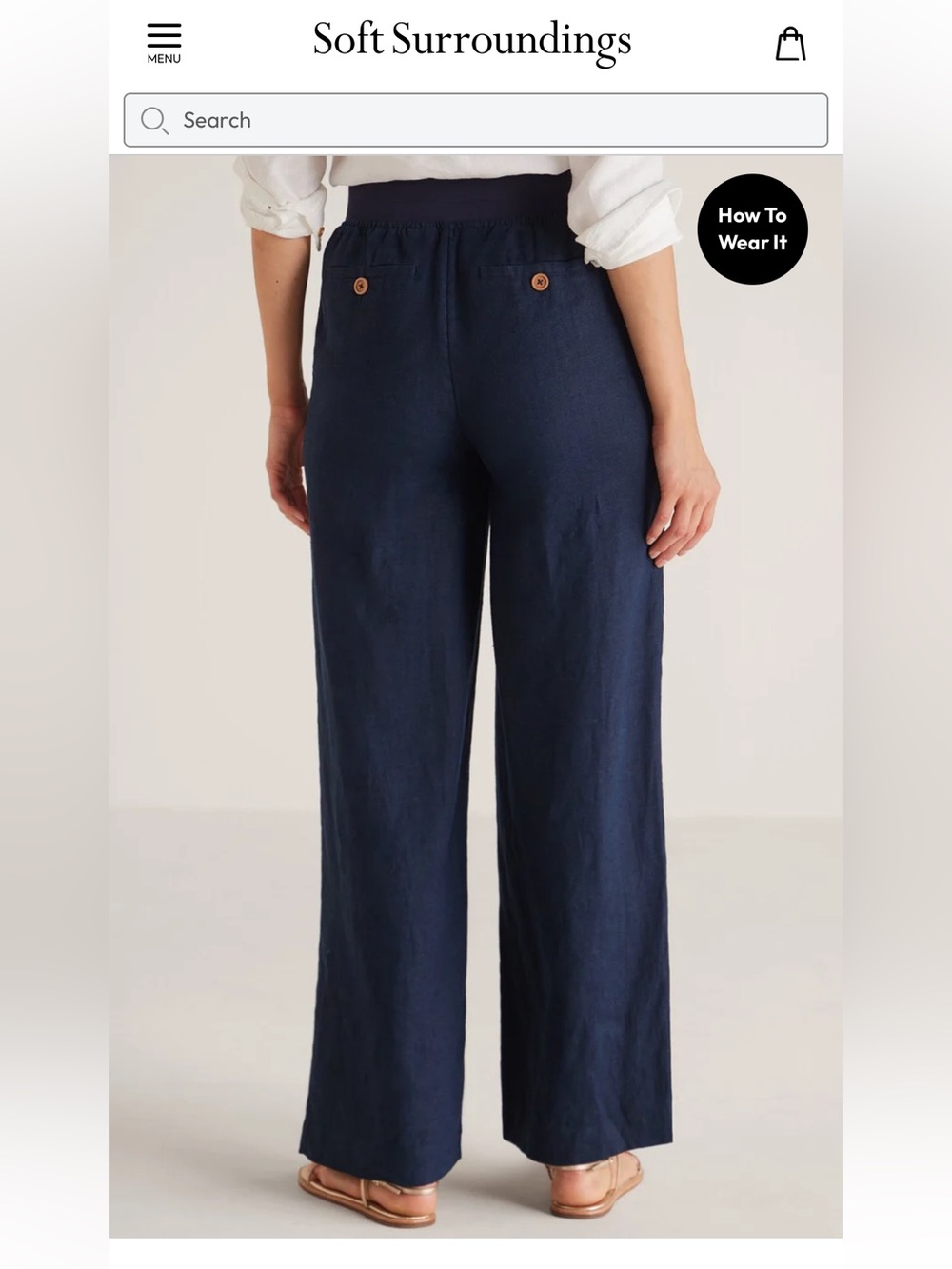 Soft Surroundings Aliso Point Linen Pants - Picture 2 of 6